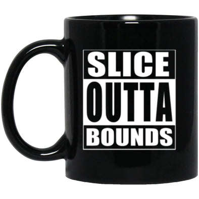 Slice Outta Bounds Black Mug 11oz (2-sided)