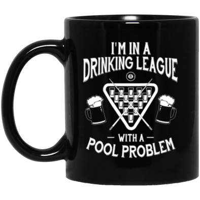 Drinking League Black Mug 11oz (2-sided)