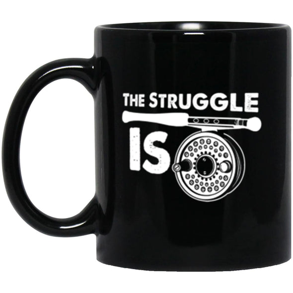 Struggle is REEL Black Mug 11oz (2-sided)