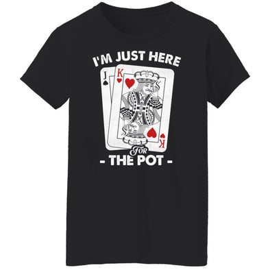 Here For The Pot Ladies Cotton Tee