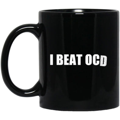 I beat OC D Black Mug 11oz (2-sided)