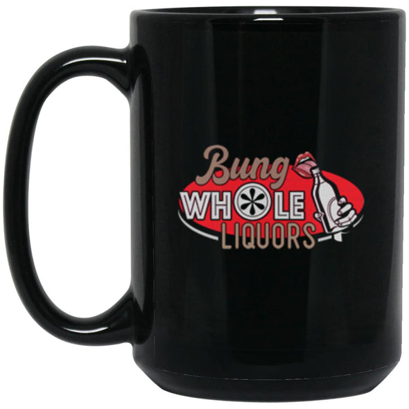 Bung Whole Liquors Black Mug 15oz (2-sided)