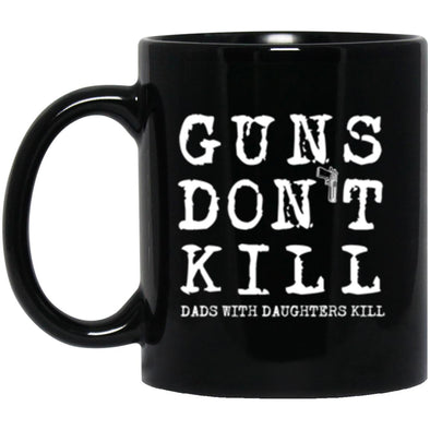 Dads With Daughters Black Mug 11oz (2-sided)