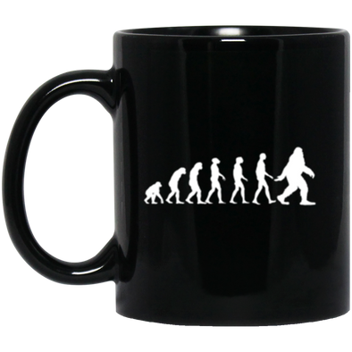 Bigfoot Evolution Black Mug 11oz (2-sided)