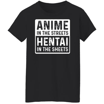 Anime Streets Hentai Sheets Ladies Cotton Tee