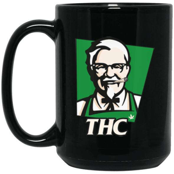 Not KFC...THC Black Mug 15oz (2-sided)