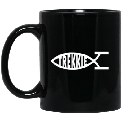 Trekkie Fish Black Mug 11oz (2-sided)