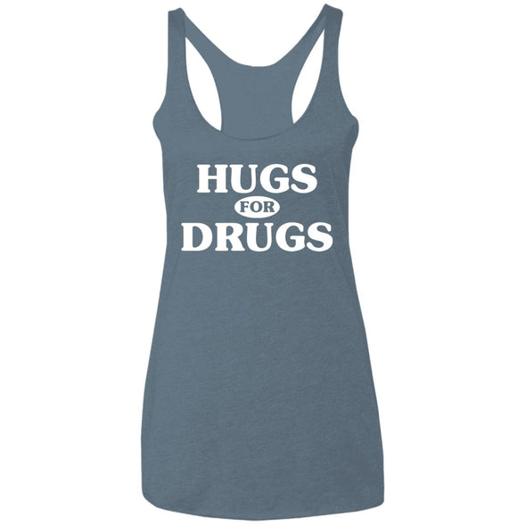 Hugs for Drugs Ladies Racerback Tank