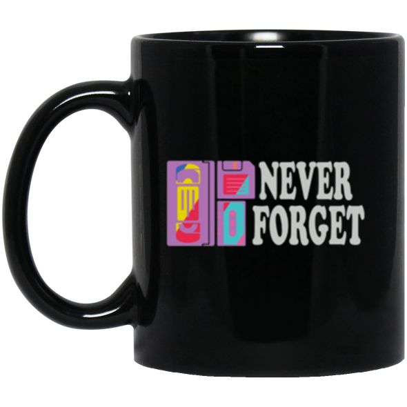 Never Forget Black Mug 11oz (2-sided)