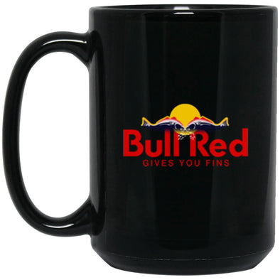 Bull Red Black Mug 15oz (2-sided)