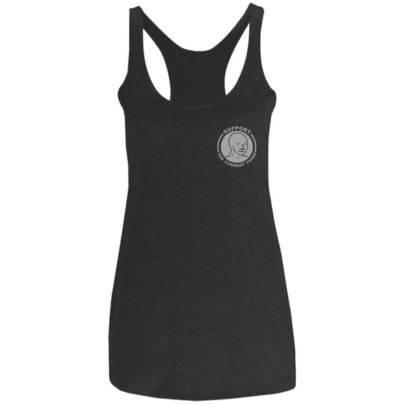 Support The Current Thing Ladies Racerback Tank