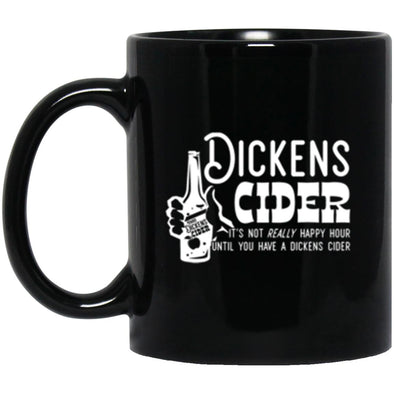 Dickens Happy Hour Black Mug 11oz (2-sided)