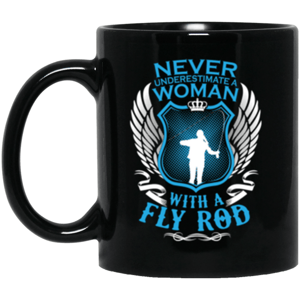 Woman Fly Power Black Mug 11oz (2-sided)