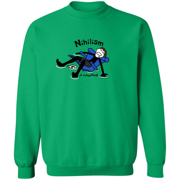 Nihilism is exhausting Crewneck Sweatshirt