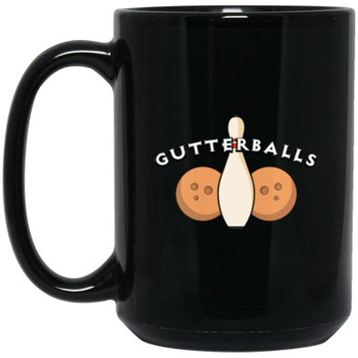 Gutterballs Black Mug 15oz (2-sided)