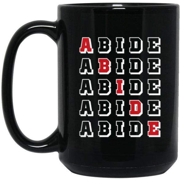 Abide Across Black Mug 15oz (2-sided)
