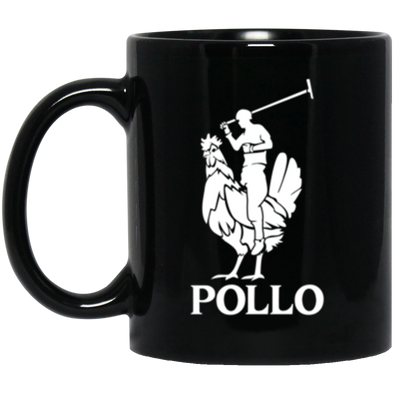 Pollo Black Mug 11oz (2-sided)