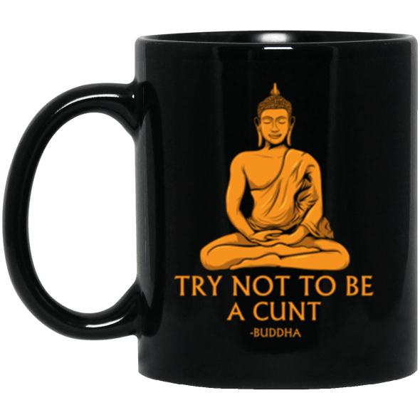 Buddha Cunt Black Mug 11oz (2-sided)