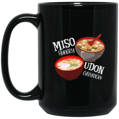 Miso Hungry Black Mug 15oz (2-sided)