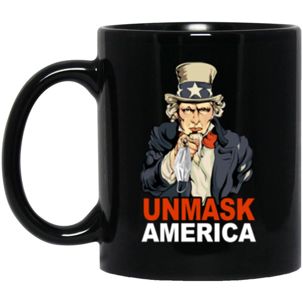 Unmask America Black Mug 11oz (2-sided)