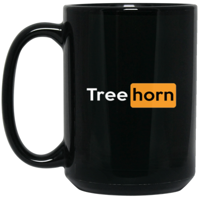 Treehorn Black Mug 15oz (2-sided)