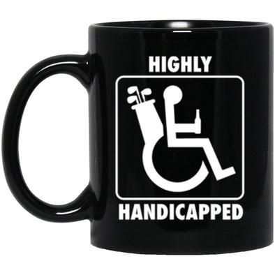 Highly Handicapped Black Mug 11oz (2-sided)