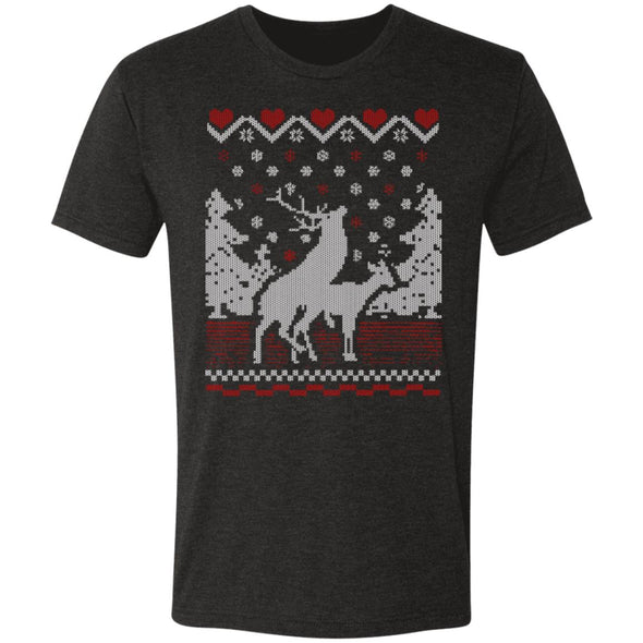 Deer Christmas Premium Triblend Tee