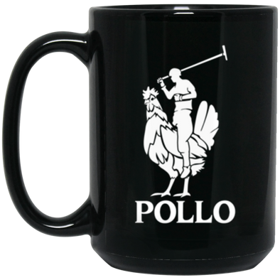 Pollo Black Mug 15oz (2-sided)