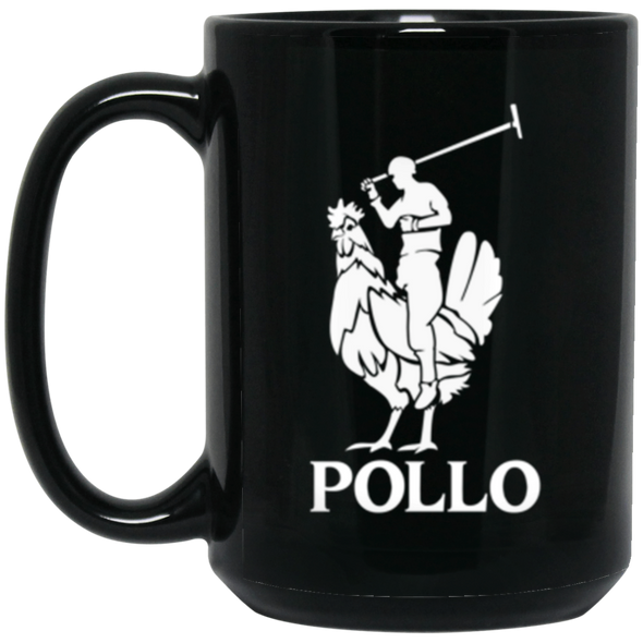 Pollo Black Mug 15oz (2-sided)
