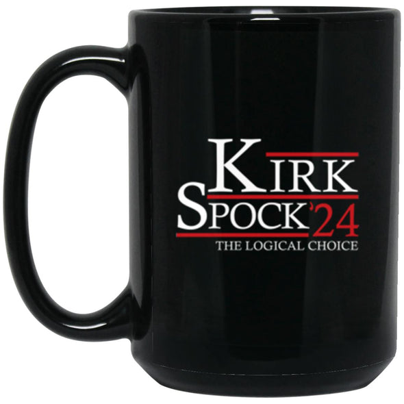 Kirk Spock 24 Black Mug 15oz (2-sided)