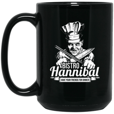 Bistro Hannibal Black Mug 15oz (2-sided)