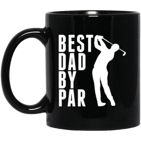 Best Dad By Par Black Mug 11oz (2-sided)
