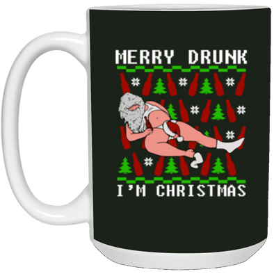 Merry Drunk White Mug 15oz (2-sided)