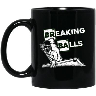 Breaking Balls Black Mug 11oz (2-sided)
