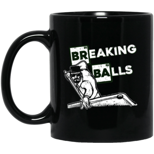 Breaking Balls Black Mug 11oz (2-sided)