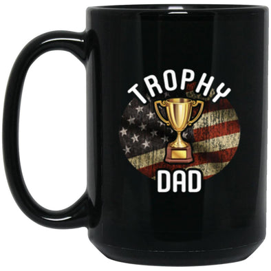 Trophy Dad Black Mug 15oz (2-sided)