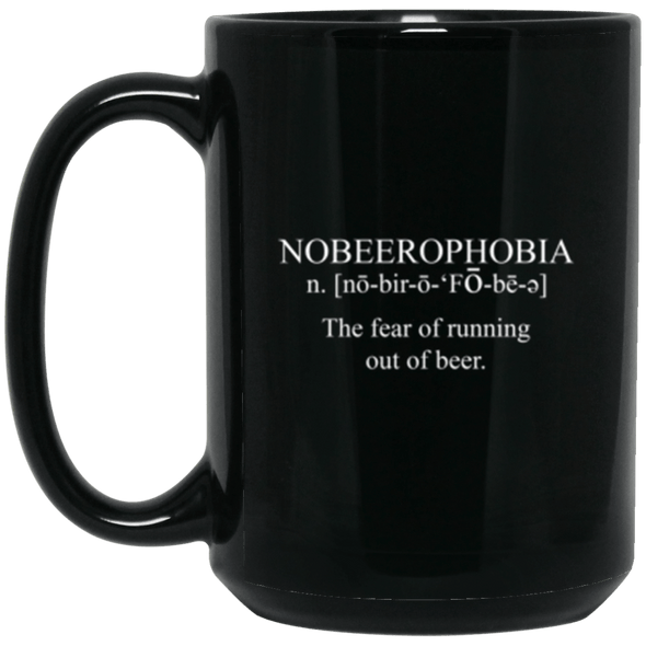 Nobeerophobia Black Mug 15oz (2-sided)