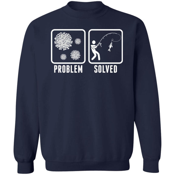 Quarantine Problem Solved Fishing Crewneck Sweatshirt