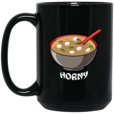 Miso Horny Black Mug 15oz (2-sided)