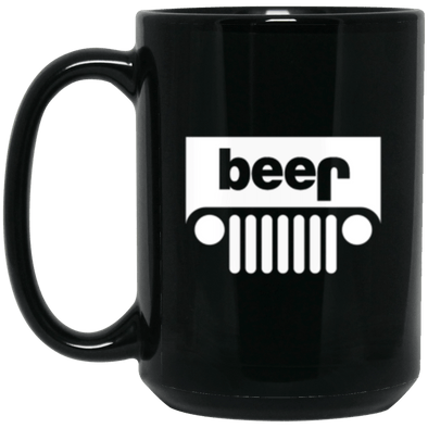 Jeep Beer Black Mug 15oz (2-sided)