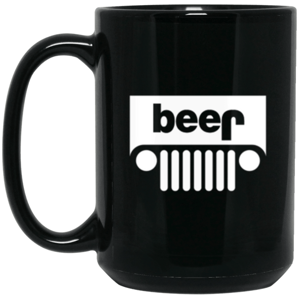 Jeep Beer Black Mug 15oz (2-sided)