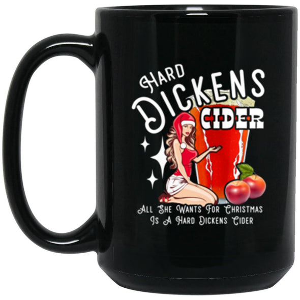 Dickens Cider Christmas Black Mug 15oz (2-sided)