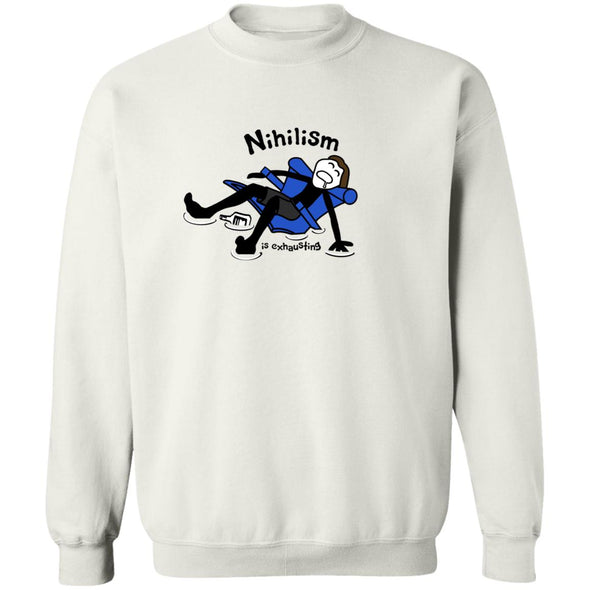 Nihilism is exhausting Crewneck Sweatshirt