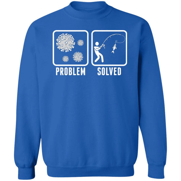 Quarantine Problem Solved Fishing Crewneck Sweatshirt