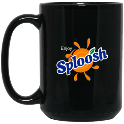 Enjoy Sploosh Black Mug 15oz (2-sided)
