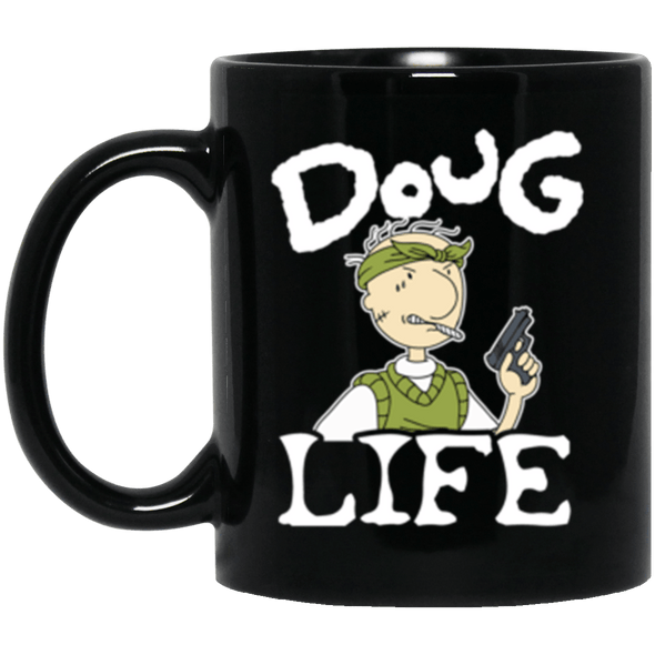 Doug Life Black Mug 11oz (2-sided)