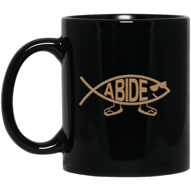 Abide Fish Black Mug 11oz (2-sided)