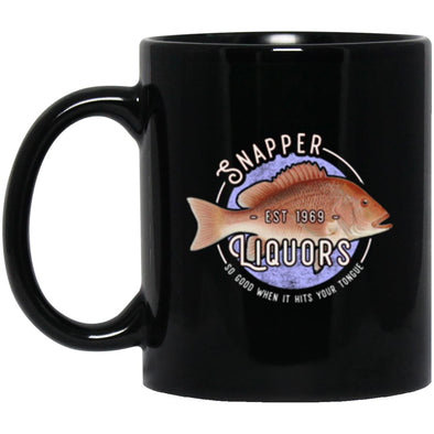 Snapper Liquors Black Mug 11oz (2-sided)