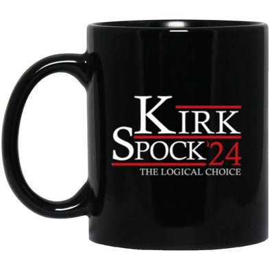 Kirk Spock 24 Black Mug 11oz (2-sided)