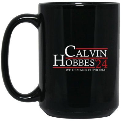 Calvin Hobbes 24 Black Mug 15oz (2-sided)